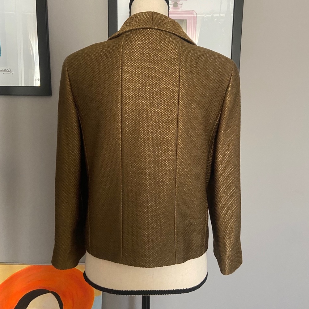 Authentic Chanel Jacket 2000 Collection Bronze M - image 4